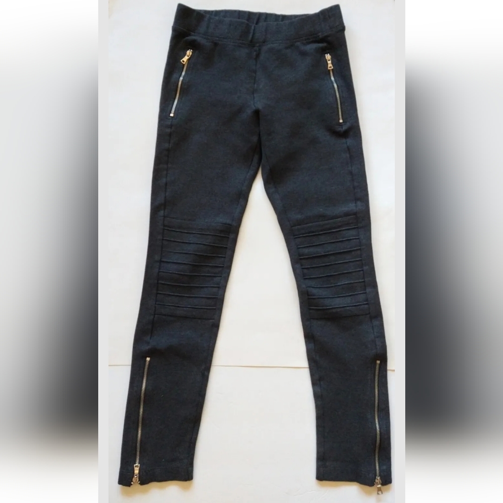 GAP Women's Moto Ponte Pull-On Legging Pants Elastic Waist Charcoal Gray Size XS